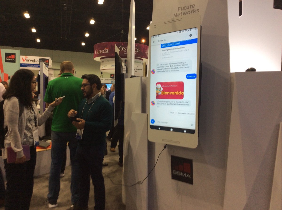 bluemessaging's tweet photo. Estamos muy contentos de ser parte del early access program de RCS Business Messaging de @Google y poder por ello presentar el bot de @Cinemex en el #MWCA18
Puedes leer más sobre el lanzamiento en Latinoamérica aquí: https://t.co/MnAqxlTM5p https://t.co/HRdZf8y74j