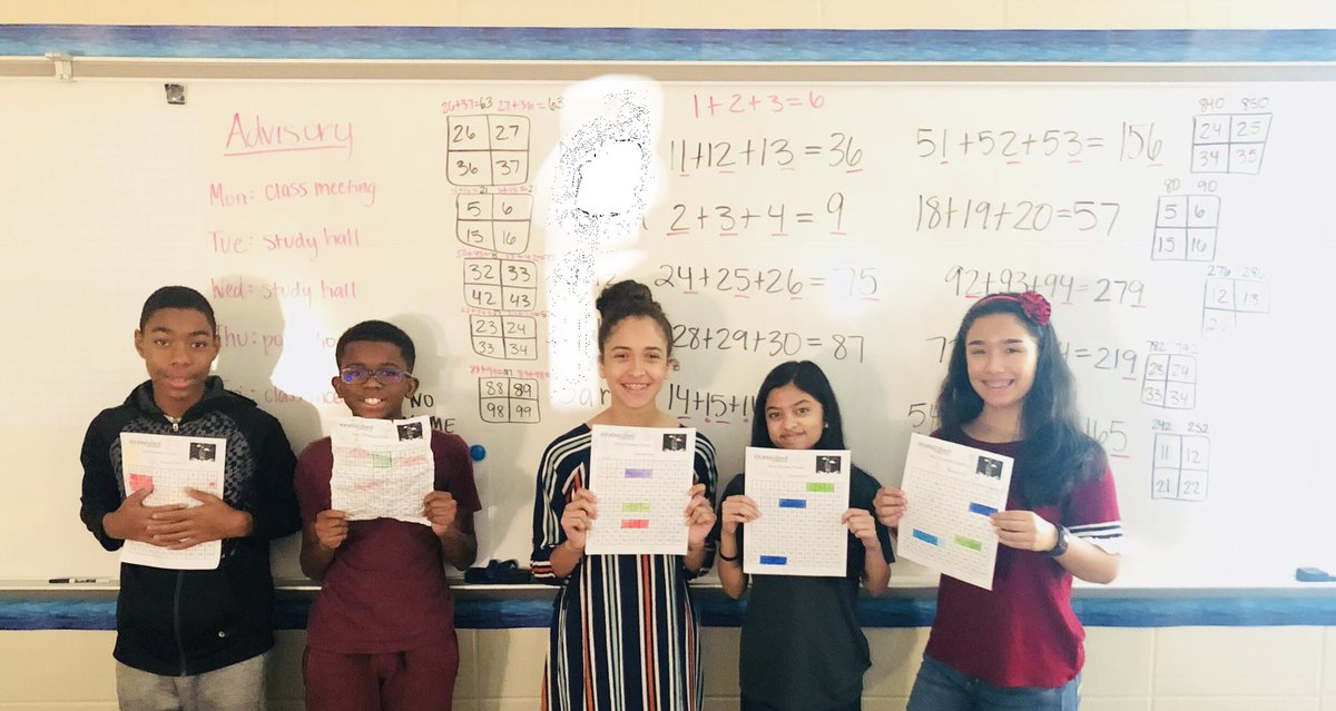 SandersBIS's tweet photo. #weekofinspirationalmath #numbervisuals Mathematicians hard at work finding patterns and verbalizing respectful arguments! @BulldogsBsi https://t.co/fd8Qf1RmIk