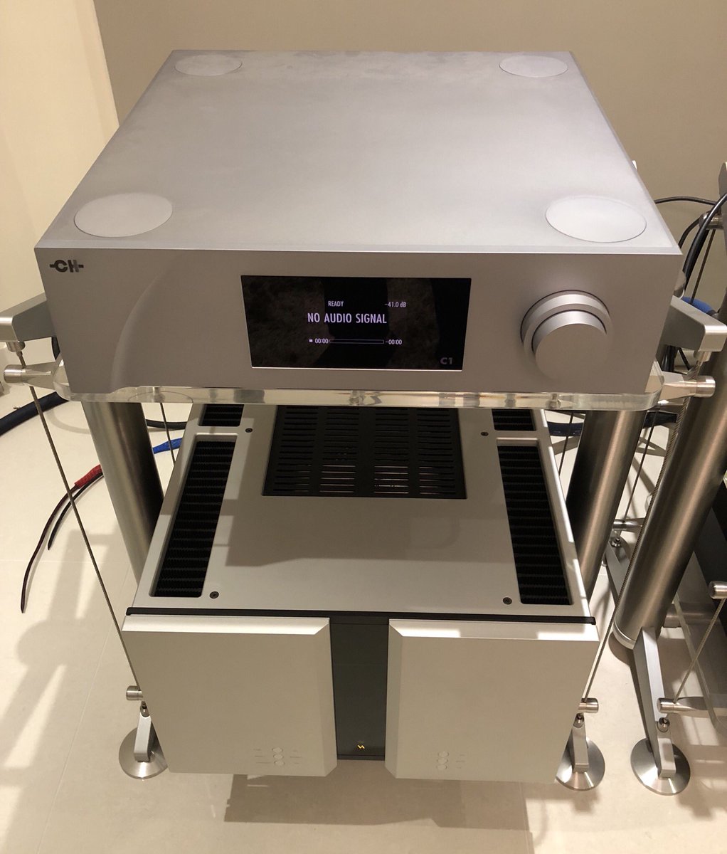 Absolute_Hi_End's tweet image. CH Precision C1 DAC/Controller/Streamer and Vitus Audio SS-102 Class A Power Amp on Stillpoints ESS Rack  #vitusaudio #classaamplifier #chprecision #bestdac #stillpoints