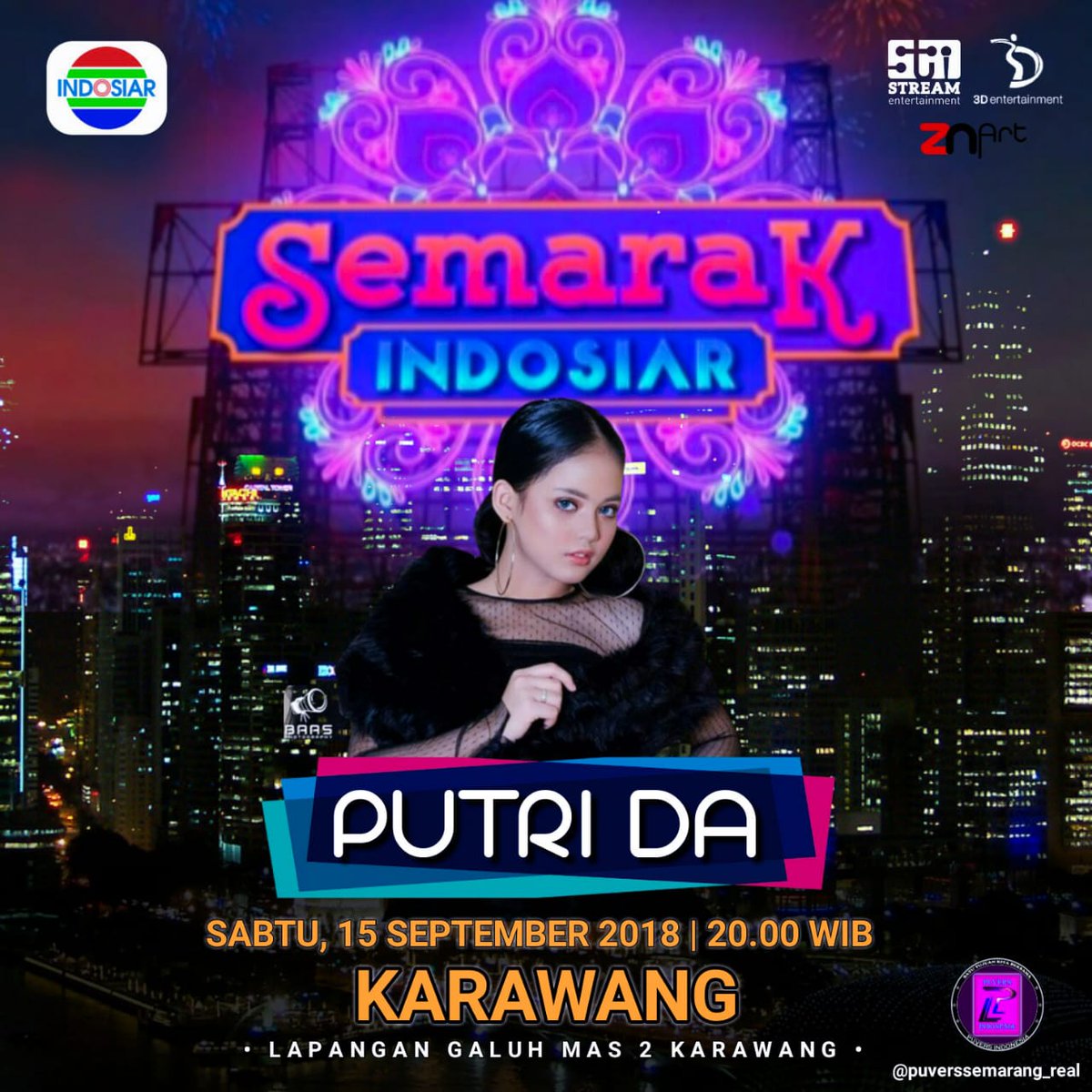 Jngan lupa yh besok putri ada d semarak indosiar @IndosiarID di karawang yuk pasukan tosca merpat