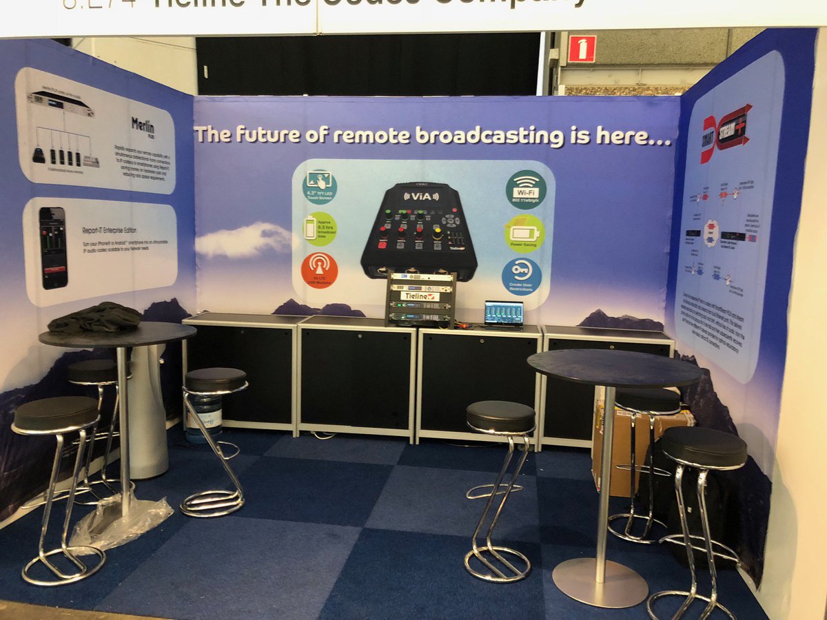 Tieline's tweet photo. #IBC2018 starts today and #Tieline is set to welcome visitors to booth 8.E74 (see https://t.co/1uZ2k02qhS). Charlie Gawley & Jake Daniluck will be showing all the latest tech, including ViA with #StreamRecordPlay functionality, & the #CloudCodecController. @IBCShow @JDaniluck https://t.co/frnHSnJiRu