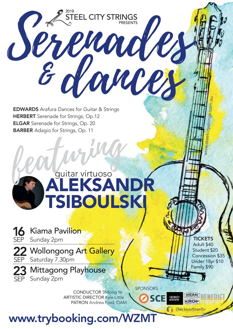 sc_strings's tweet image. Last chance for tickets to Kiama performance of Serenades and Dances