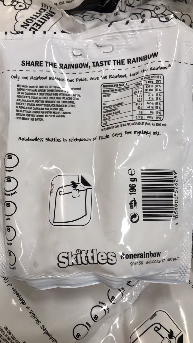 Smurfette1893's tweet photo. #PrideDundee is not until Next Saturday. (22nd September) However the #OneRainbow 🌈 Skittles Are already Reduced to Clear?! @OutatTesco @Tesco @TescostaffUK 🤔🤷‍♂️😱 https://t.co/uuUIWP2GlC