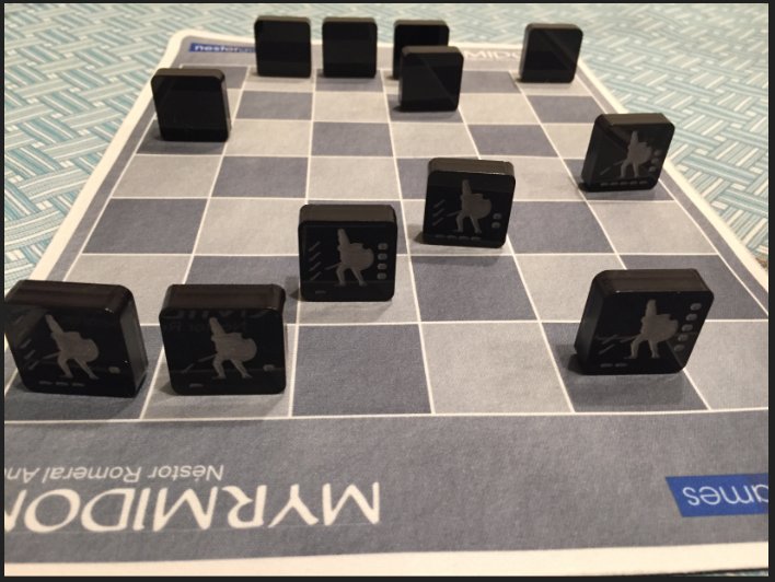 richfamilygames's tweet image. Taught my nephew how to play Myrmidons by @nestorgames tonight.  He liked it so much we played 3 times in a row.  #familytime #boardgames #simplefun