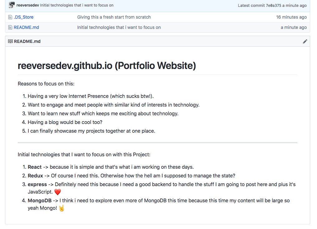 reeversedev's tweet image. Looks like someone is finally updating his Portfolio repository. 
#codecodecode #portfolio #javascript