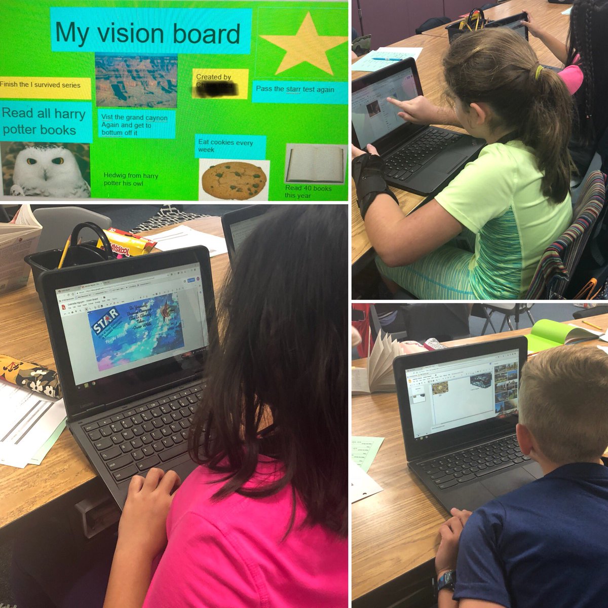 Hard at work on our 4th grade Vision Boards. Can’t wait to see their final products!😍<a href="/GleasonTigers/">Gleason Elementary</a> <a href="/alicekeeler/">Alice Keeler</a> #gleasonproud