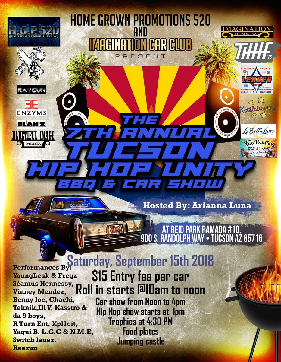 TucsonHHfest's tweet photo. DONT FORGET: This Saturday! How down are you??????????? #thhf18 #tucsonhiphop #tucson #hiphop #bbq https://t.co/gxeR3h3qsv