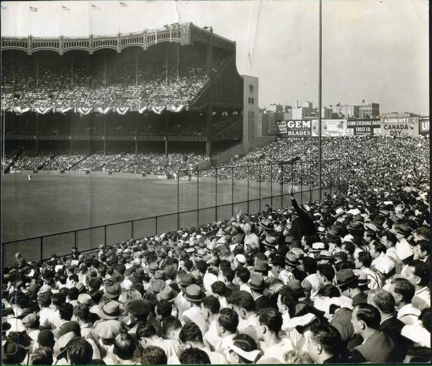 Tom's Old Days on Twitter "“Old Days”An SRO Crowd at Yankee Stadium