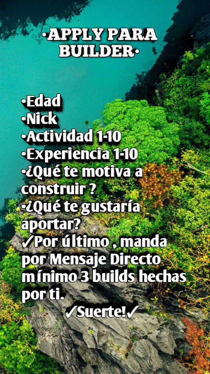 BuildSquad's tweet image. •Estamos de vuelta !
Si te gustaría formar parte de el build team de Cubehero
✓Contesta esta apply Por MD.