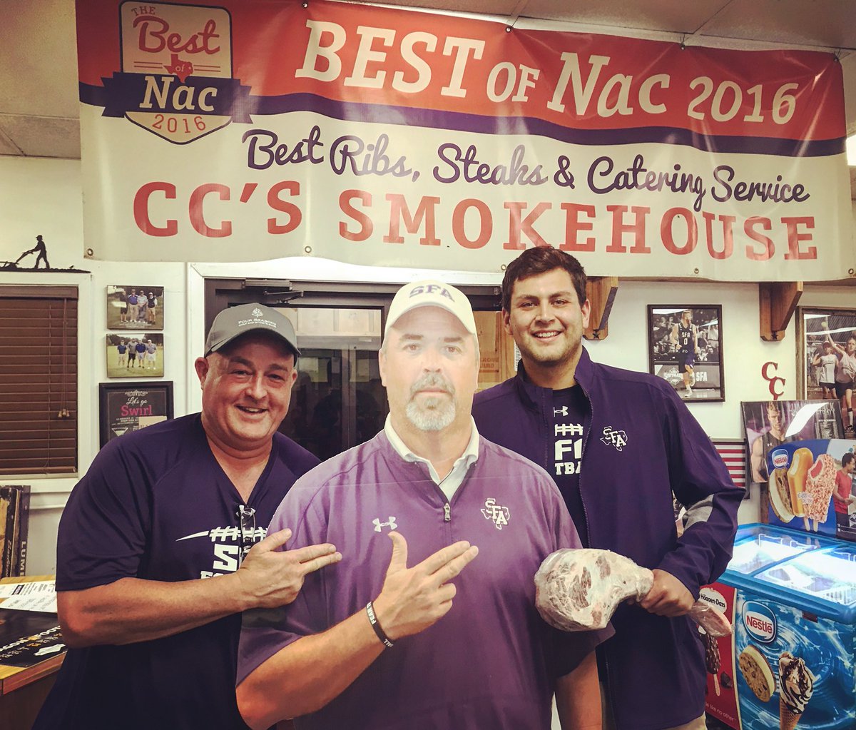 Gonna have to cook this Tomahawk Steak up after the win this weekend🤫🤫 s/o to <a href="/cc_smokehouse/">CC Smokehouse</a>‼️