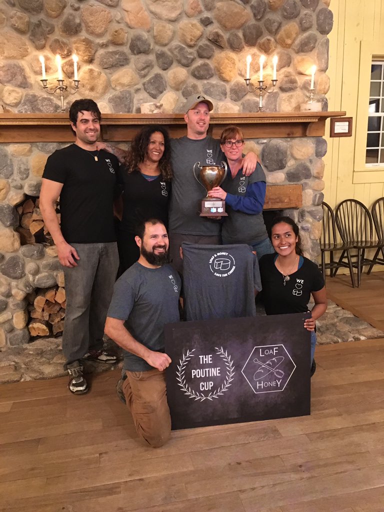 PoutineCup's tweet image. Congratulations to @assiniboinepark for winning the People's Choice award, and to Loaf and Honey for winning the Judge's Choice award! #PoutineCup