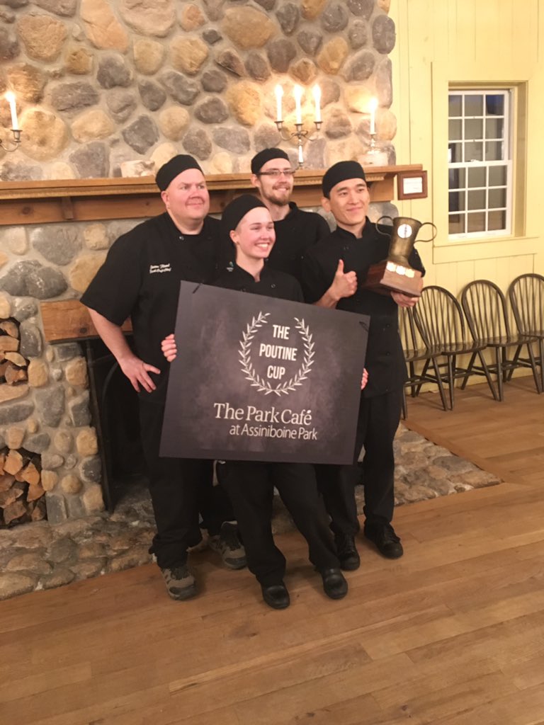 PoutineCup's tweet image. Congratulations to @assiniboinepark for winning the People's Choice award, and to Loaf and Honey for winning the Judge's Choice award! #PoutineCup