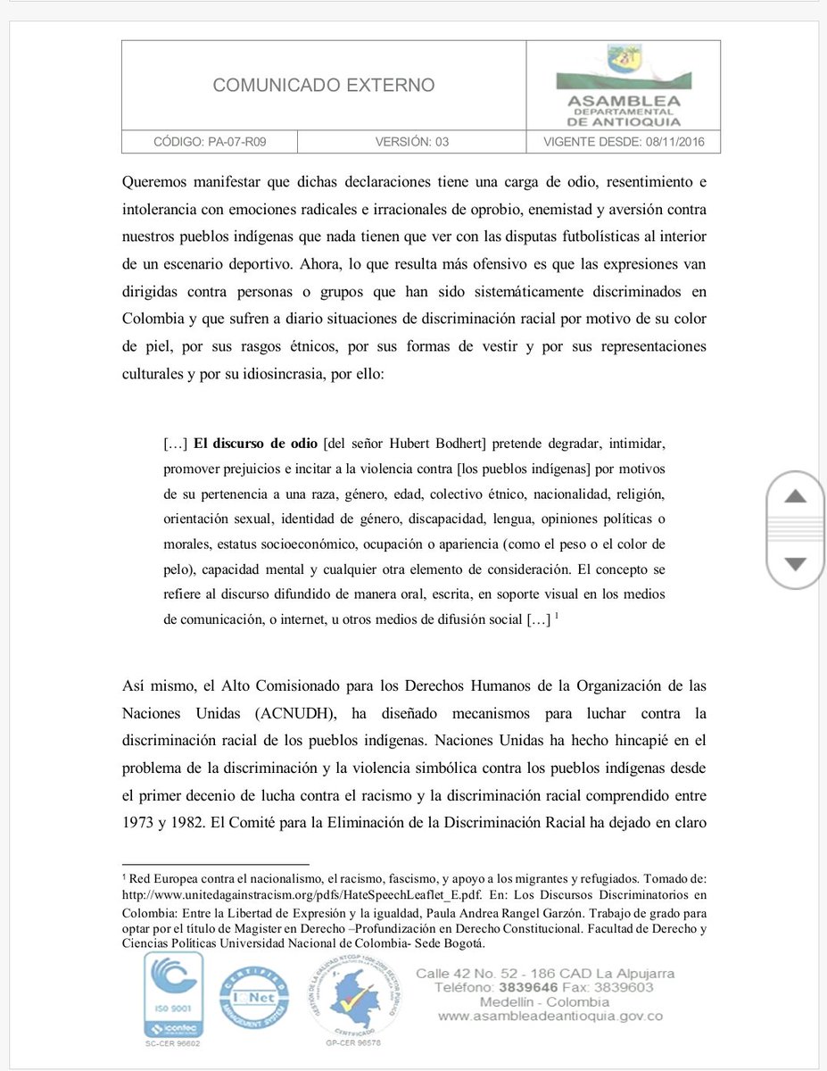 SaulUsuga's tweet photo. #NoALaDiscriminaciónRacialindigenaenelFútbol. Rechazo total a las declaraciones del señor Hubert Bodhert por discriminación racial y violación contra los derechos de los pueblos indigenas. Nos sorprende que no sancionen severamente por racismo con el mismo rasero. https://t.co/gEIbzQP7oM
