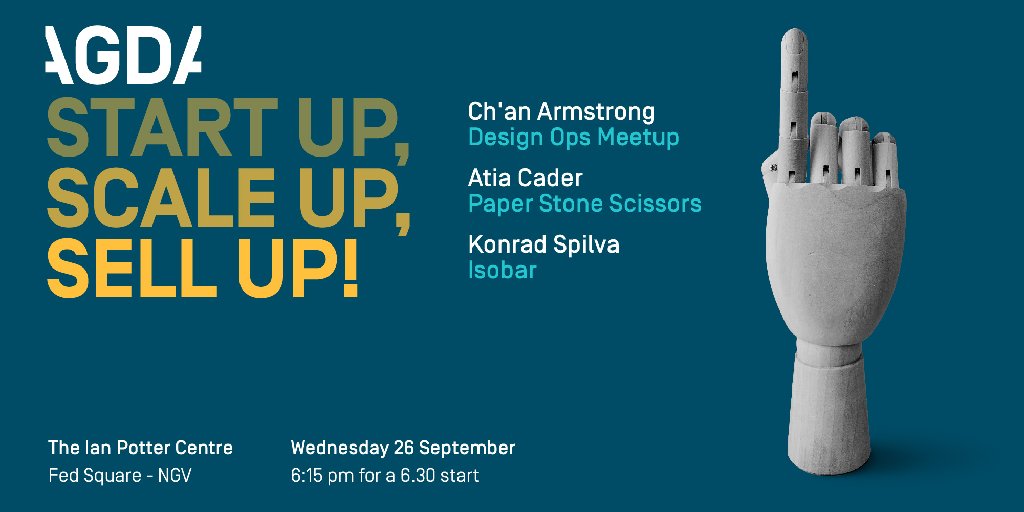 Start Up - Ch'an Armstrong is the founder of DesignOps, a Melbourne-based creative community startup that's still figuring out exactly what it is, but enjoying great success in the process.
Melbourne, Wednesday 26 September.
bit.ly/2D12Rpo