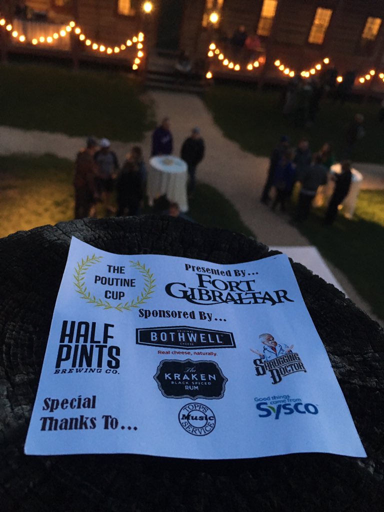 PoutineCup's tweet image. A huge thank you to our amazing sponsors and everyone else for helping us make this event happen! @KrakenRum @HalfPintsBrewCo @BothwellCheese @ShrugDoc @SyscoCanada &amp;amp; Topps Music Service! #PoutineCup