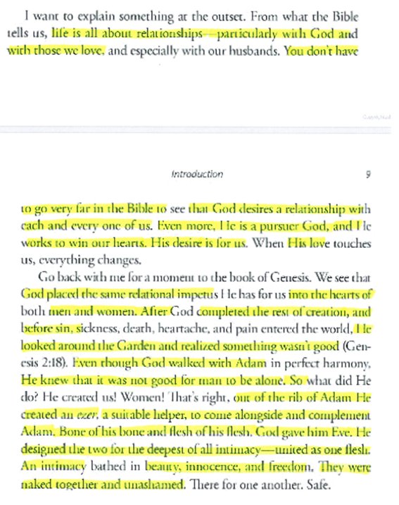 Pic1 = Excerpt from "Why You Love, Feel, and Act the Way You Do" published online in several places by Tim Clinton, 2015. (Not the book with this for a sub-title, co-authored by Gary Sibcy.)Pic2 = Excerpt from "10 Things You Aren't Telling Him" by Julie Clinton, 2009.