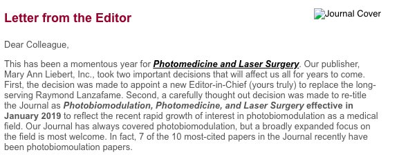 Photobiomodulation, Photomedicine, Laser Surgery tweet media