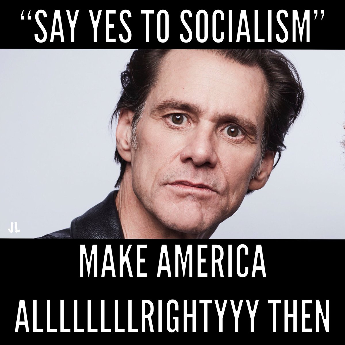 JeremyLudwig's tweet photo. I think #JimCarrey might be on to something. 😂 #hescrazy #maga https://t.co/w5Sx9LNJuN