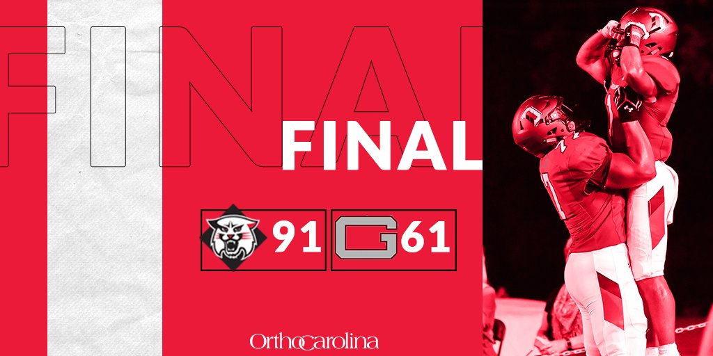 DavidsonFB's tweet photo. #CatsWin 'Cats score a program record 91 points and 13 touchdowns to improve to 3-0! 

#WE #CatsAreWild https://t.co/yRnSHBRsvB