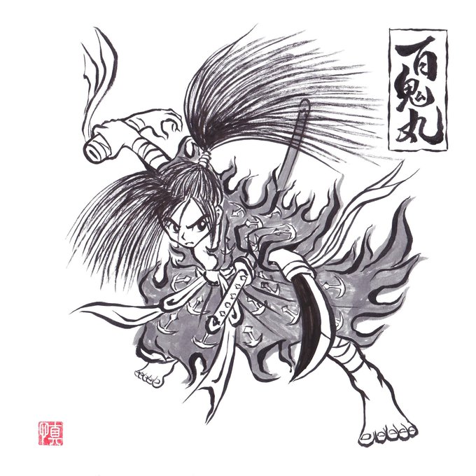 どろろ」より百鬼丸 1月からのアニメ放送が楽しみで(^-^) #イラスト