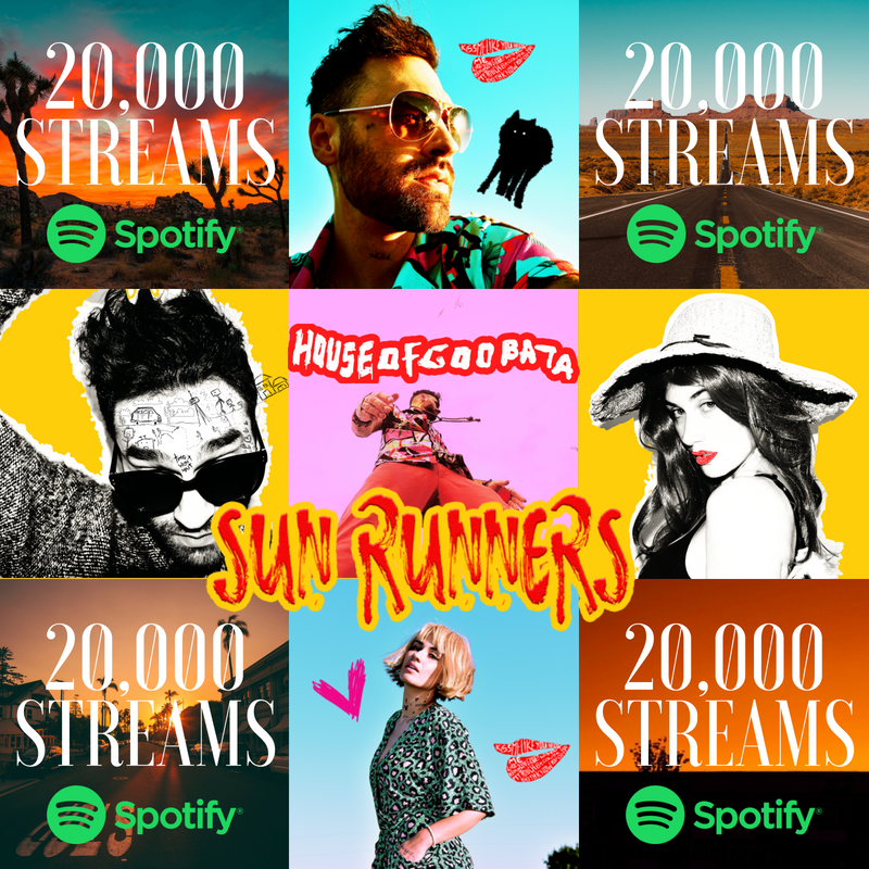 HouseOfGoobata's tweet photo. 🎊🎆 26K @Spotify  STREAMS!!!🌵🌅 #HouseOfGoobata #SunRunnersRun #EDM #DanceMusic #NewMusic #Dance #Music #ElectronicMusic https://t.co/w0vuyhK210