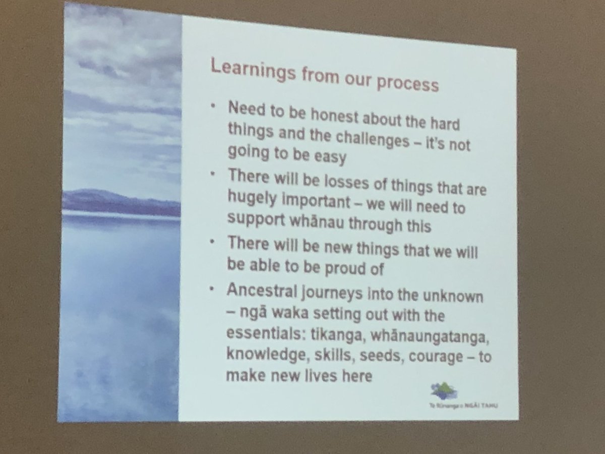 I love the point about how they’ve done these ancestral journeys into the unknown before and that gives <a href="/NgaiTahu/">Ngāi Tahu</a> the skills to do this new unknown journey #climatechange. Such good storytelling