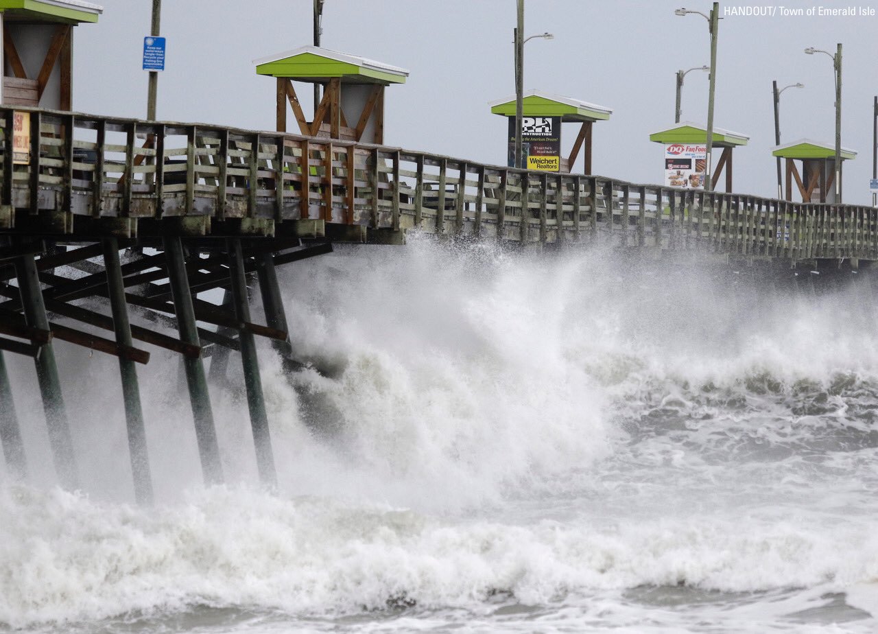 Fox News on Twitter "The piers in the town of Emerald Isle, North