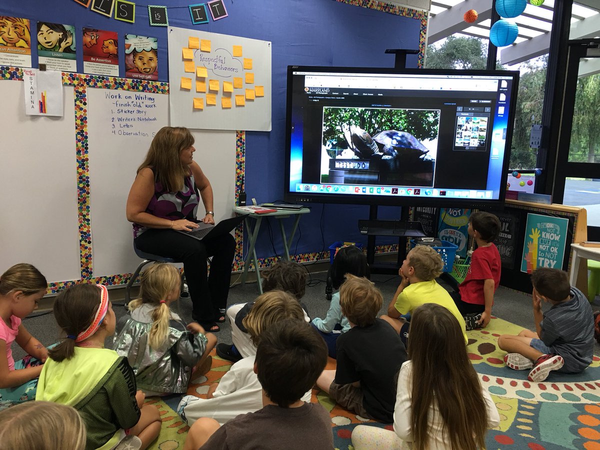 Room16terps's tweet photo. University of Maryland alumnus @julie_lerner launched our College Ready writing by teaching us all about the campus and mascot Testudo. Go Terps! #testudo #delmarhillsk6  #dmusd #universityofmaryland https://t.co/6HYtyPlJuQ