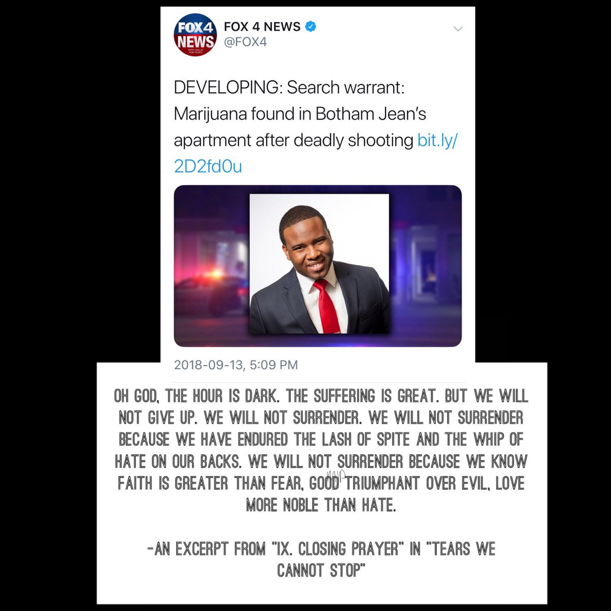 MichaelEDyson's tweet photo. Beloved, we must resist and respond when our blackness is perpetually put on trial, and our only crime is existing in the UNsafety of our own homes and communities. #whattruthsoundslike #tearswecannotstop https://t.co/1XJDhbONP1
