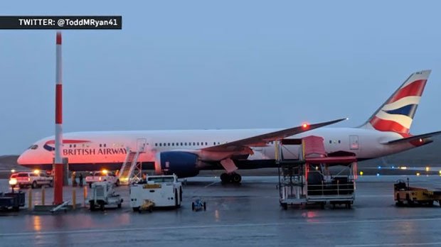 'We went through immigration. The lady that was on immigration, it was one lady, processing like 260 people. She did amazing.” @British_Airways passengers & crew recount emergency landing and overnight stay in Iqaluit, Nunavut (est. pop. <8000) bit.ly/2p7isd7 #yyc #lhr