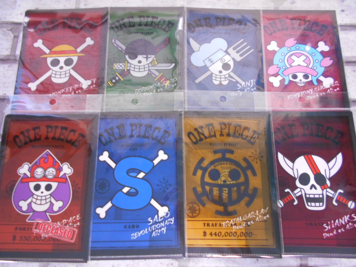One Piece 麦わらストア名古屋店 בטוויטר 再入荷 文具 海賊旗a6クリアファイル 全8種 各250円 税 好評発売中 麦わらストア Onepiece