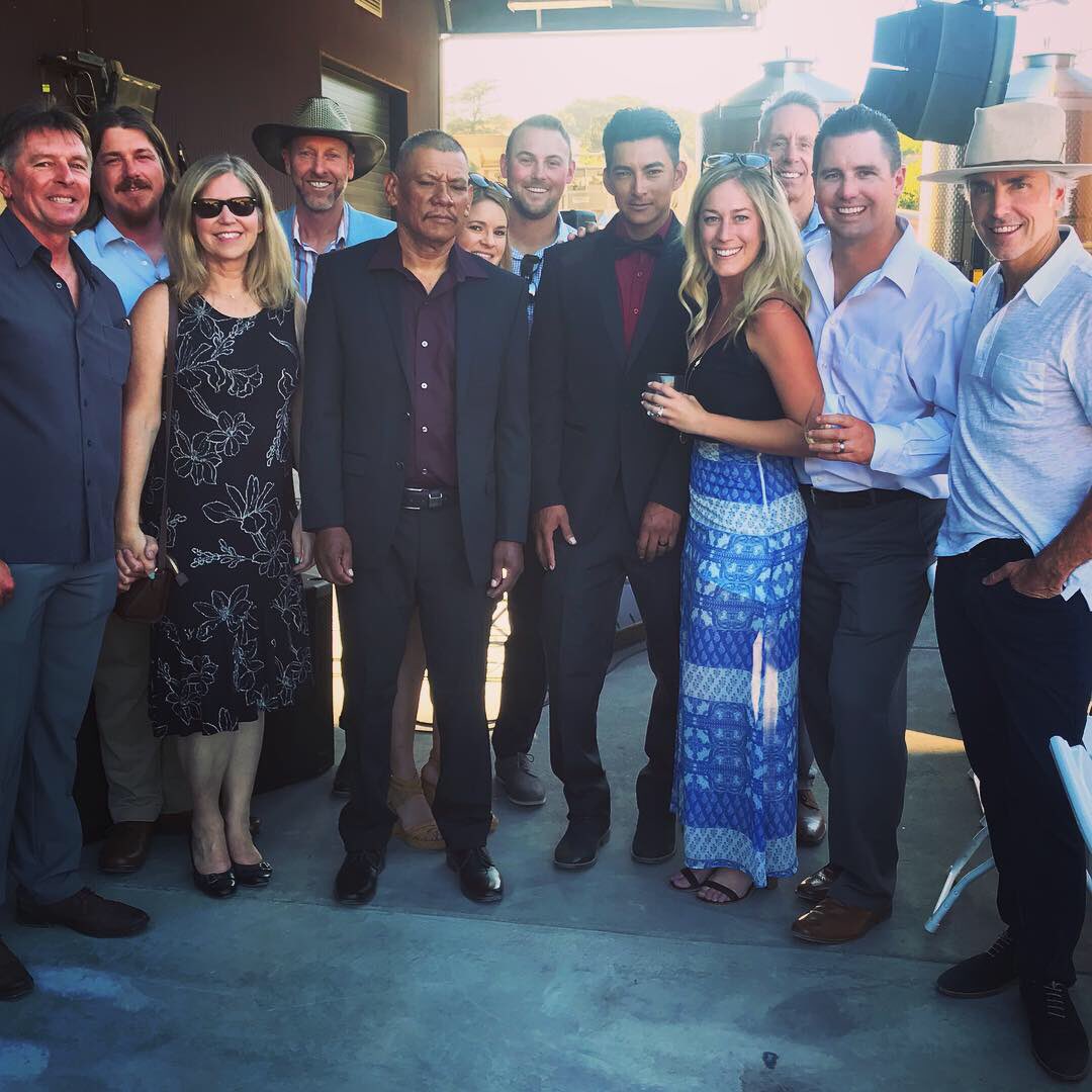 BookerVineyard's tweet photo. #tbt to last Saturday when (almost) our whole team helped celebrate one of our longtime team members, Pollo, marrying his love Anai! π #bobbyfox https://t.co/VX4xp5PTxn