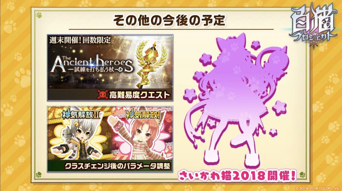 白猫 さいかわ猫18開催が楽しみ 選ばれたこまりちゃんはこの職 白猫まとめmix