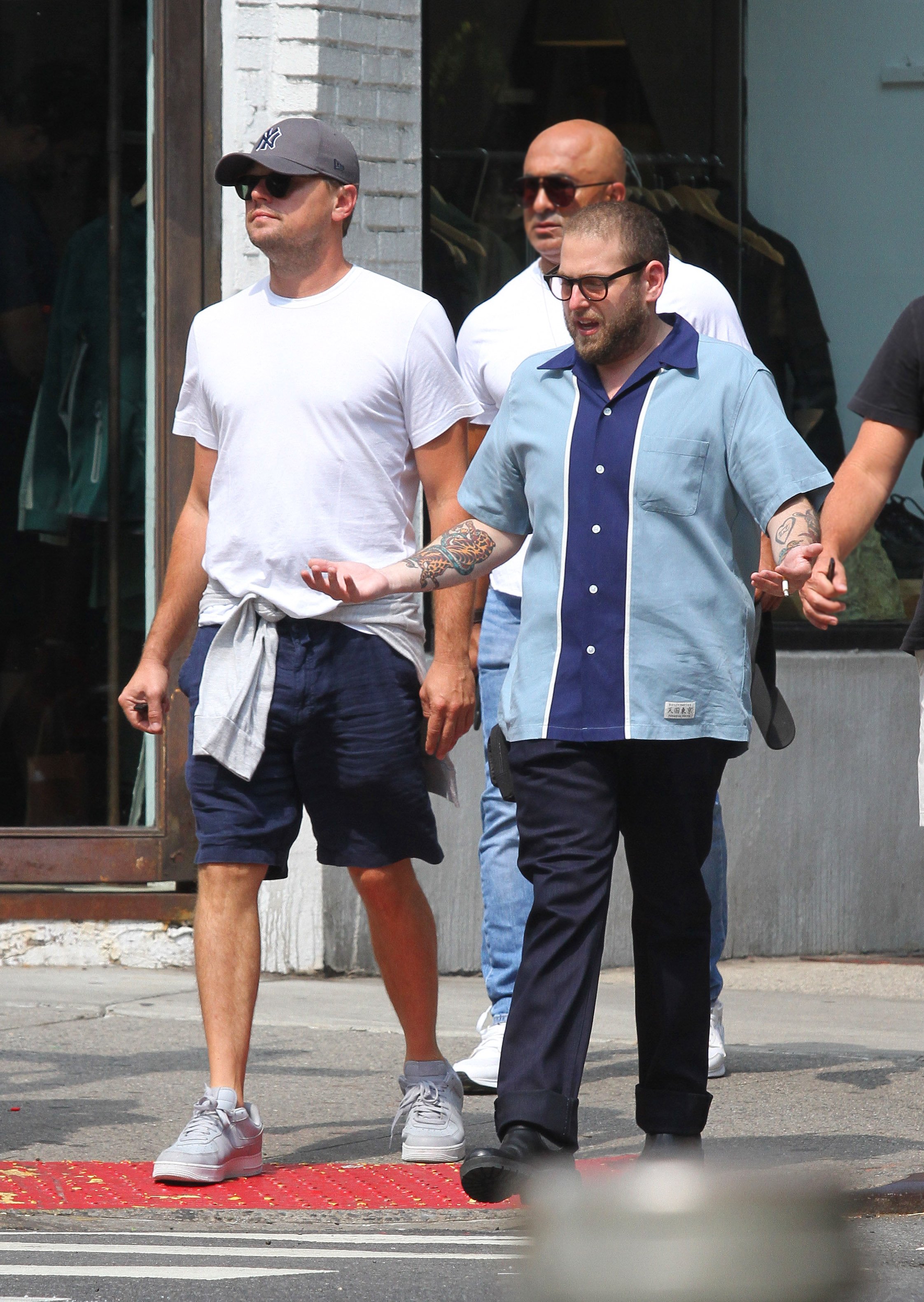 Leonardo DiCaprio & Jonah Hill Reunite for Lunch in NYC!: Photo 4139844, Jonah  Hill, Leonardo DiCaprio Photos