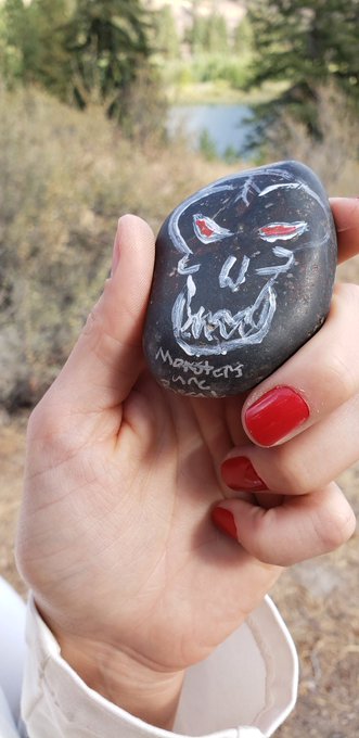 Out spending time with loved ones,  came across this rock tagged #TacomaRocks @TacomaRocks with a monster<a href="/tag/tacomarocks"class="tags"><span>#tacomarocks</span></a>