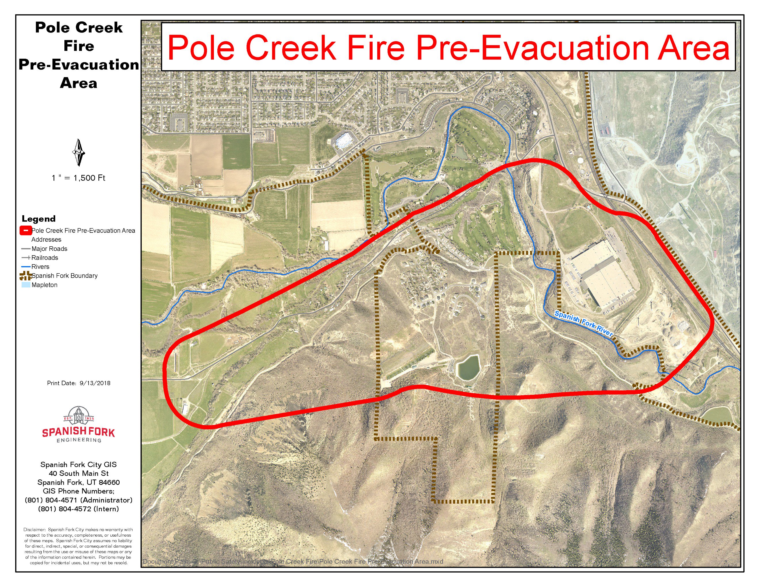 We Can Map Information Contained In Spanish Fork Police On Twitter: "There Is No Change To The Pre Evacuation  Status For The Area Around The Reservoir And Gun Club (Shown In The  Included Map). However, In The Unlikely