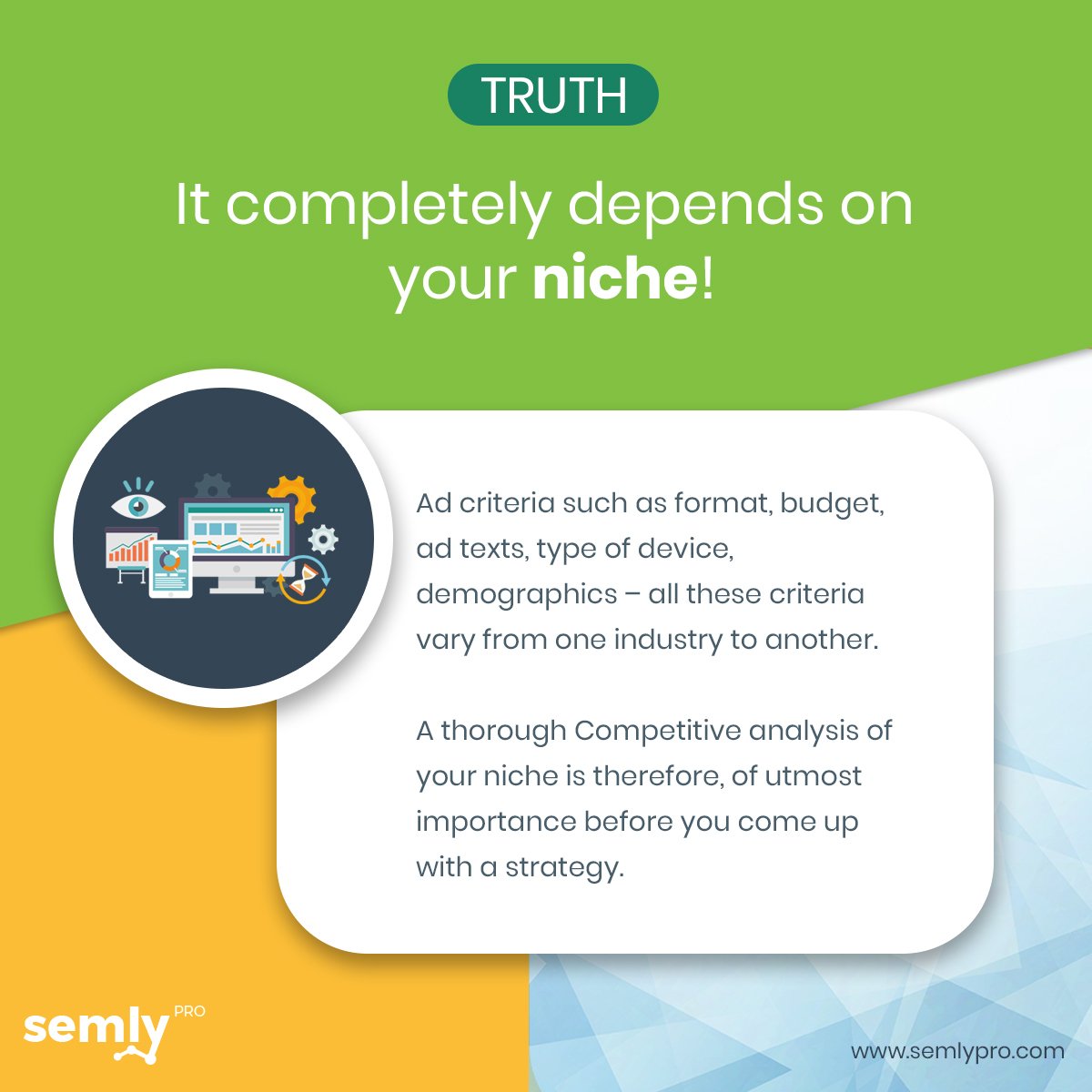 SemlyPro's tweet image. PPC campaign strategies need to be moulded to suit your industry type. For example, if you are selling a product, Shopping Ads should be promoted generously. It all depends on your niche.

#semlypro #ppc #negativekeyword #google #adwords #odigodigital #digitalmarketing