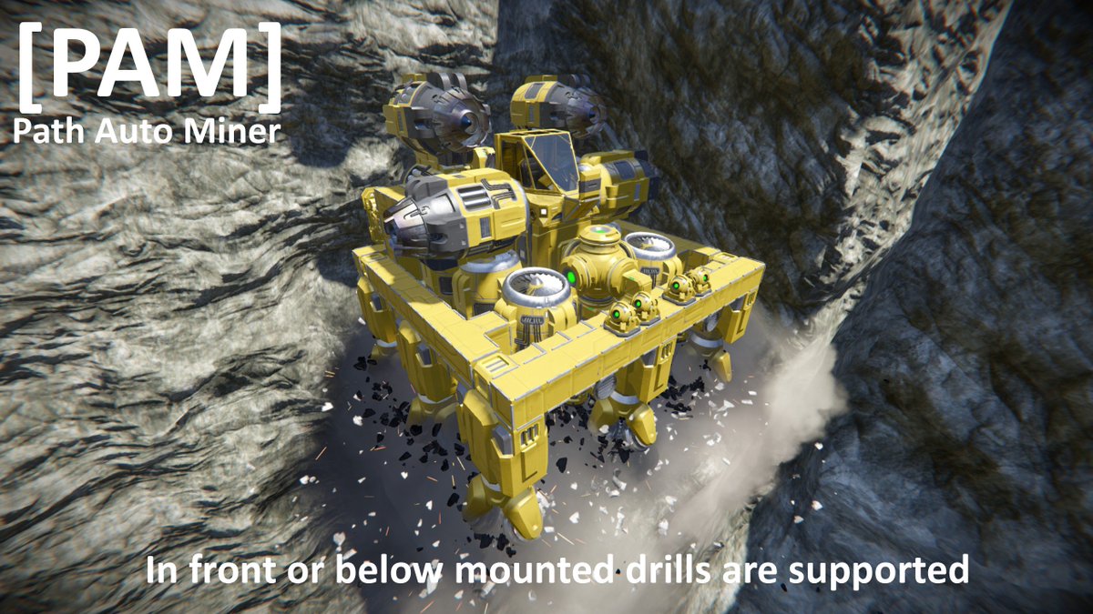 Space Engineers sur Twitter : "[PAM] Path Miner | Autonomous mining script by Keks / Twitter