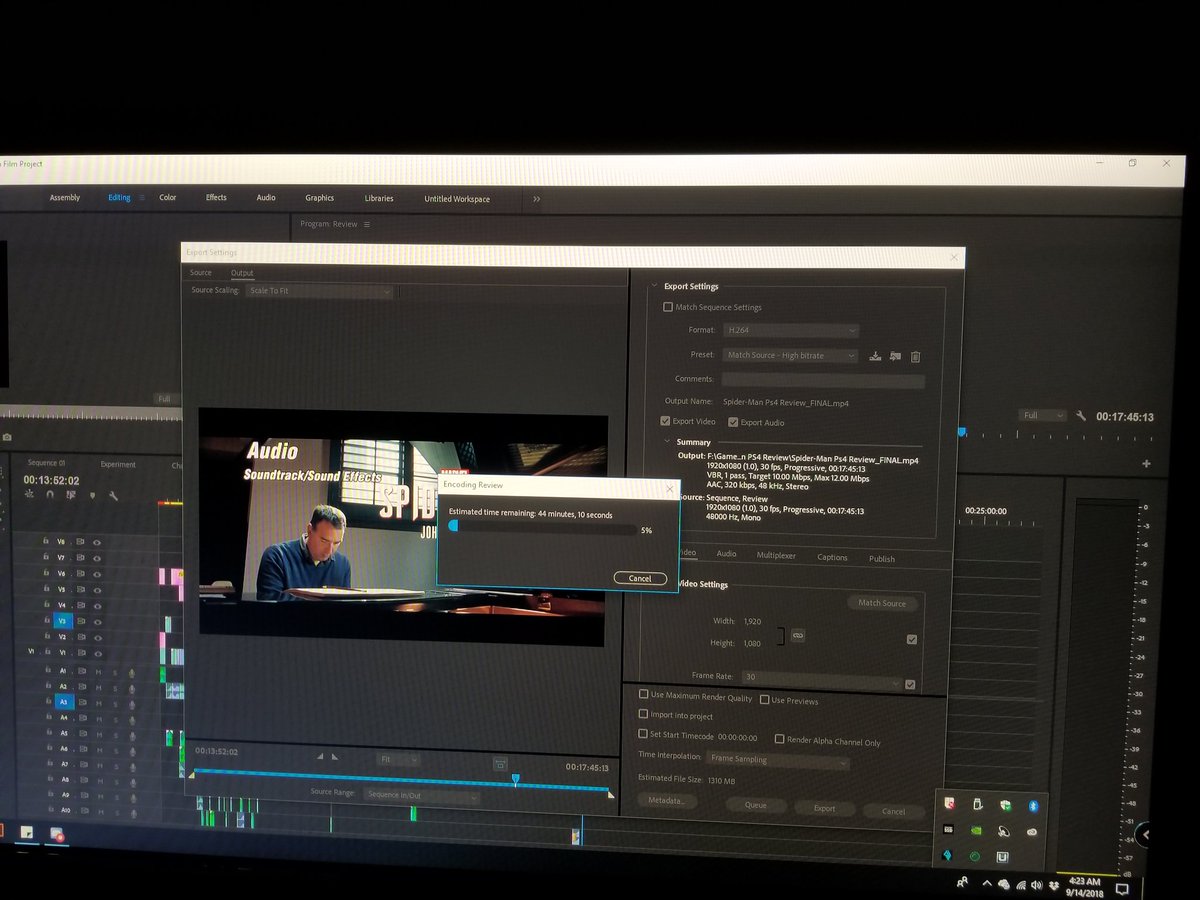 GameGuyNick's tweet photo. And now we wait for it to render...
#SpiderManPs4 #review #videoskit https://t.co/HjZ3Q8O24i