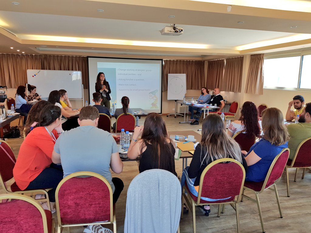 Our #Syrian partners are being trained by the @SKILDCenter on how to include #children with #SpecialNeeds in the #ChildFriendlySpaces activities they run #CFSSyriaTraining