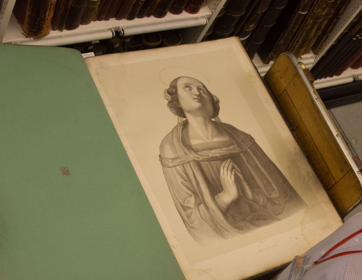 ElasticSystem's tweet image. #ThingsDiscoveredAtTheBritishLibrary – some very old art books but containing some stunning reproductions.