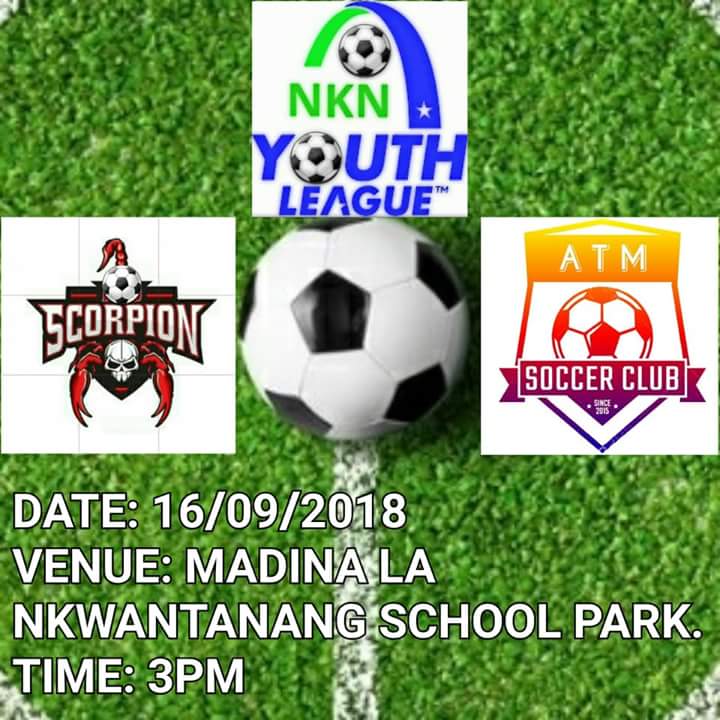 NknYouthleague's tweet photo. NKN YOUTH LEAGUE WEEK 23 FIXTURES
FIRST MATCH: GALAXY BOYS will host YOUNG STARS at 1PM.
SECOND MATCH: SCORPION will host ATM at 3pm. Don't miss it!!!
Live coverage by #EBNTv #EBNSPORTS
#NYL18 #ProjectCommunityWelfare #PromotingGhYouthSoccer #PromotingGrassRootFootball #EBNTv https://t.co/EubUdw97AD