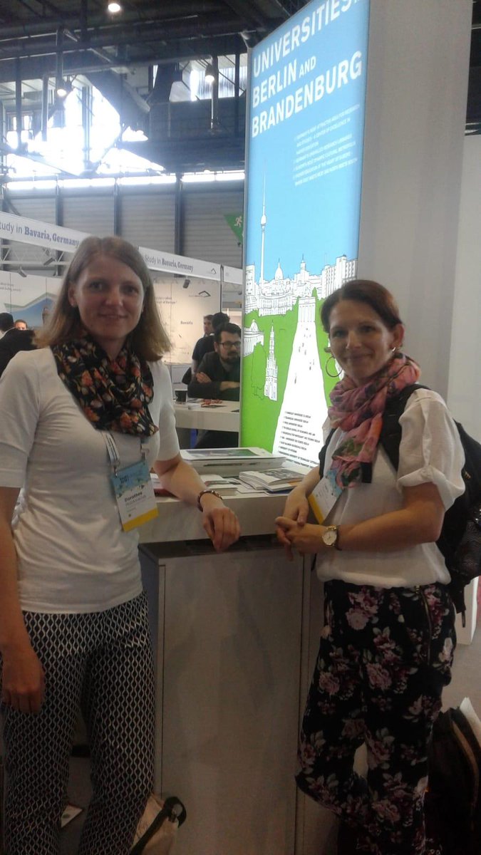 fubis_berlin's tweet photo. Our #FUBiS coordination and CEO at the #EAIE2018 conference. Last day and grateful for the new ideas and talks that have been shared 🙂 https://t.co/Yrbh4xj747