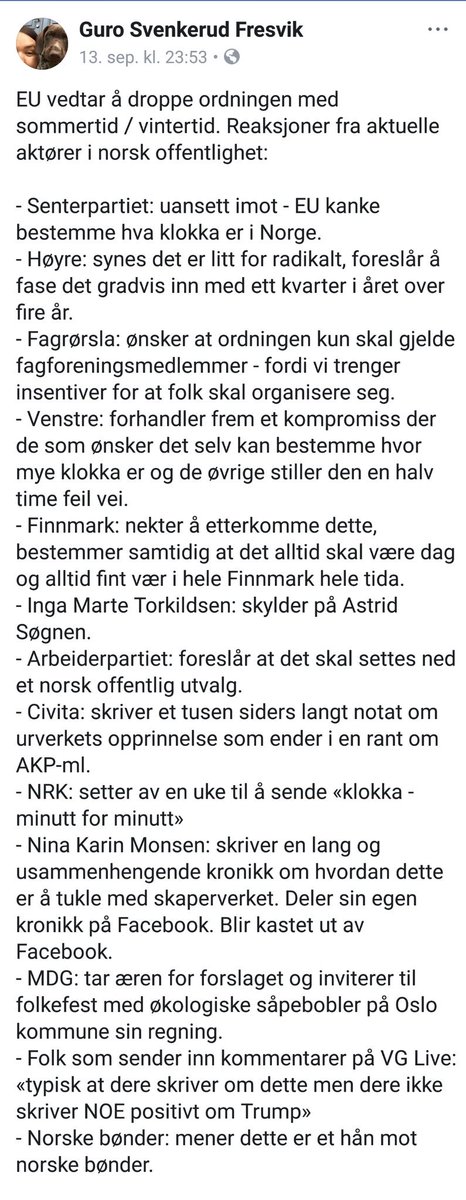 Å gå bort fra sommer-/vintertid ga de forventede redaksjoner.