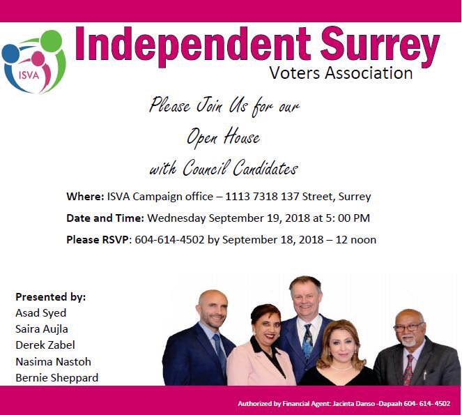 zabelderek's tweet photo. Come on down! Open House! @IsvaVote #bcpoli #SurreyBC https://t.co/1s54Ofq06w