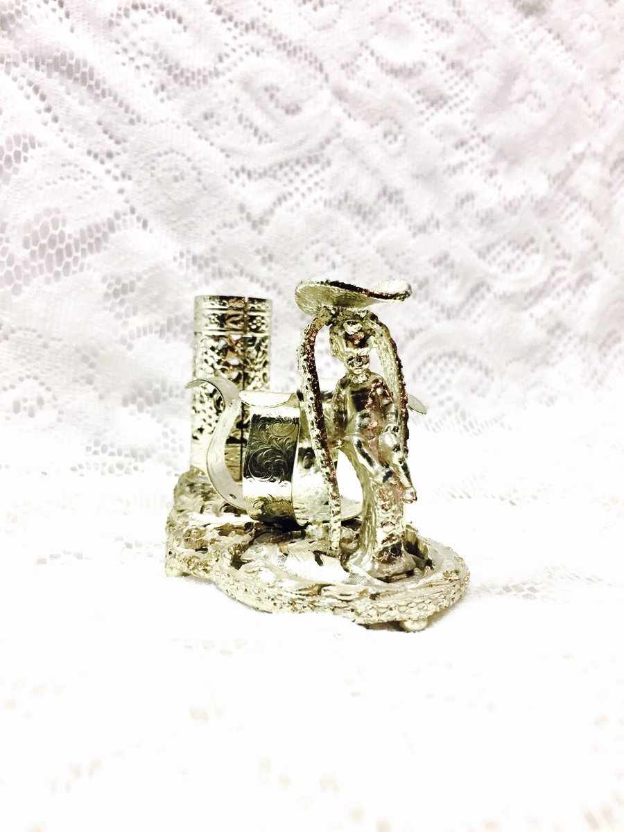 Vintage Vanity Lipstick Holder Perfume Holder Silver Cherub etsy.me/2CWriEm #housewares #homedecor #silver #housewarming #bedroom #mothersday #shabbychic #vintagebedroom #boudoir