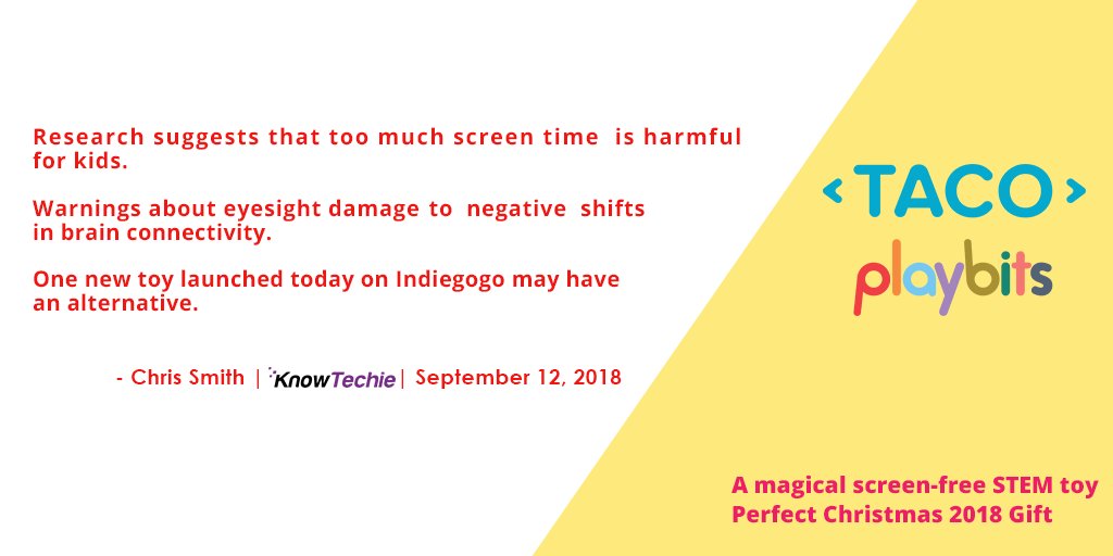 RobotixRP's tweet image. Taco Playbits featured on @knowtechie #edTech #stemtoy #codingtoy #christmasgifts #christmas2018