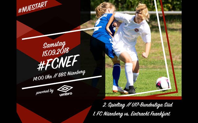 clubfrauen's tweet photo. Guten Morgen ☕️, bereit für Wochenende? Unsere U17 hat ihr erstes #Heimspiel der #Bundesliga Saison 18/19. Wir erwarten gleich schwere Gegnerinnen von @Eintracht , also kommt vorbei 🥁!
📍Bert-Brecht-Schule, Bert-Brecht-Straße 39
#nuernberg #womeninfootball  #fcn #nuestart https://t.co/05Xy3EeLMT