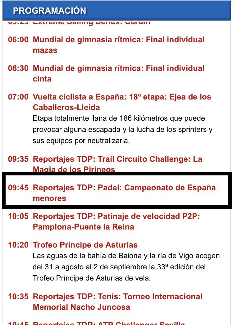 padelfederacion's tweet photo. #CEMenores 🇪🇸 
🚨 NO TE LO PIERDAS 🚨 
A las 9:45h por @teledeporte, resumen de todo lo ocurrido durante el XXXII CAMPEONATO DE ESPAÑA DE MENORES @ce_padel 
En este enlace lo puedes seguir en DIRECTO.
👉 https://t.co/kKT3h8bSNS https://t.co/IhHZ6MHdRh